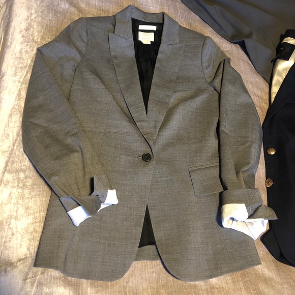 Club Monaco Tropical Wool Dark Grey Blazer sz. 00 - Picture 2 of 3